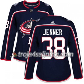 Columbus Blue Jackets tröja Boone Jenner 38 Adidas 2017-2018 Marinblå Authentic - Dame NHL Tröjor